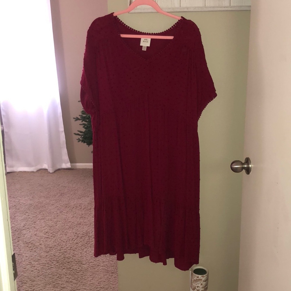 Knox Rose Maroon Midi Dress Size XXL.
